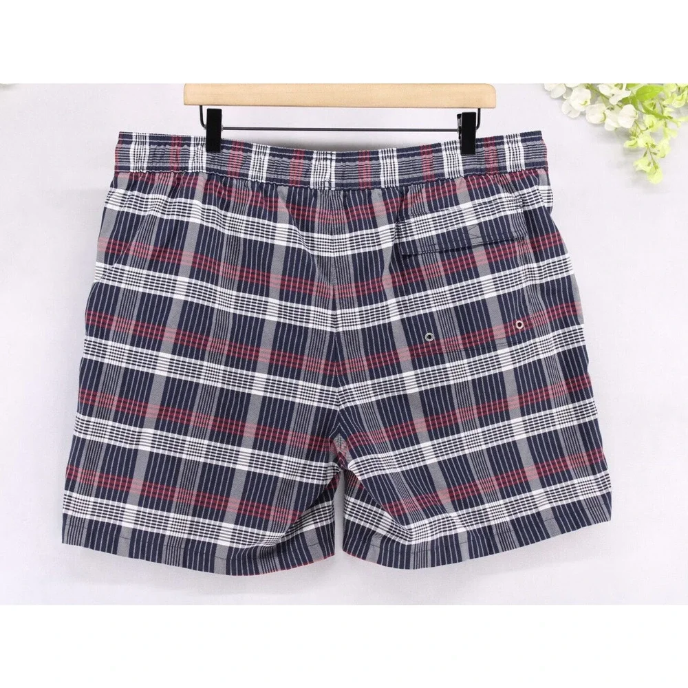Brooks Brothers Sz L Men's Plaid Lined Swim Trunks Beach Boat Summer